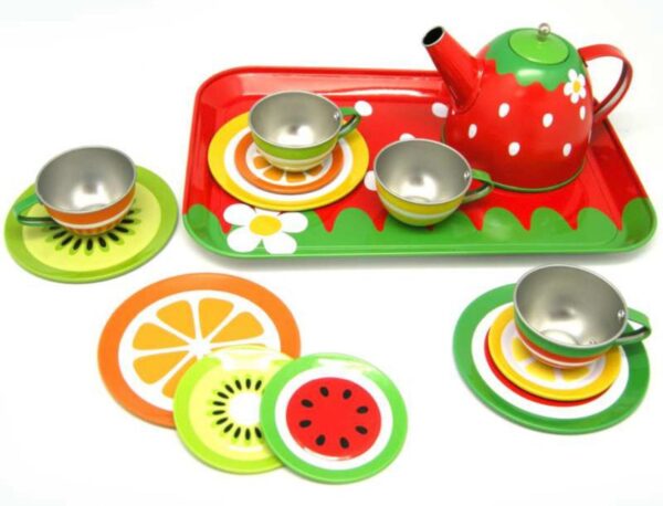 🍓 SweetBerry Kids’ Tin Tea Party Set – Watermelon Delight Edition