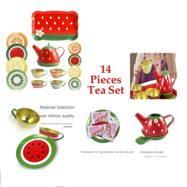 🍓 SweetBerry Kids’ Tin Tea Party Set – Watermelon Delight Edition - Image 3